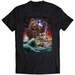 Monster Grizzly Bear Ambushes A Royal Navy Ship – Short-Sleeve Unisex T-Shirt