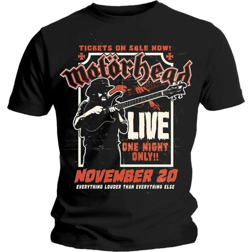 Motorhead Unisex Tee Lemmy Firepower Shirt