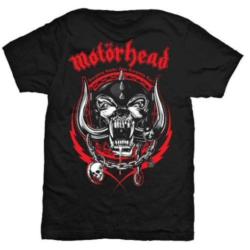 Motorhead Voltage Warpig Lemmy Kilmister Rock Official Tee T-Shirt