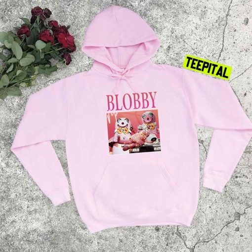 Mr Blobby Homage Vintage 90s Bootleg Style T-Shirt