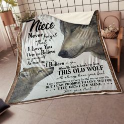 My Niece Wolf Believe In Yourself From Aunt Fleece Blanket Quilt Blanket