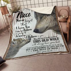 My Niece Wolf Believe In Yourself From Uncle Fleece Blanket Quilt Blanket