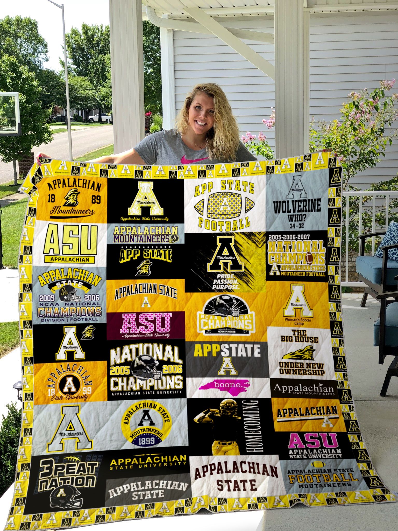 Ncaa Appalachian State Mountaineers Quilt Blanket #1457