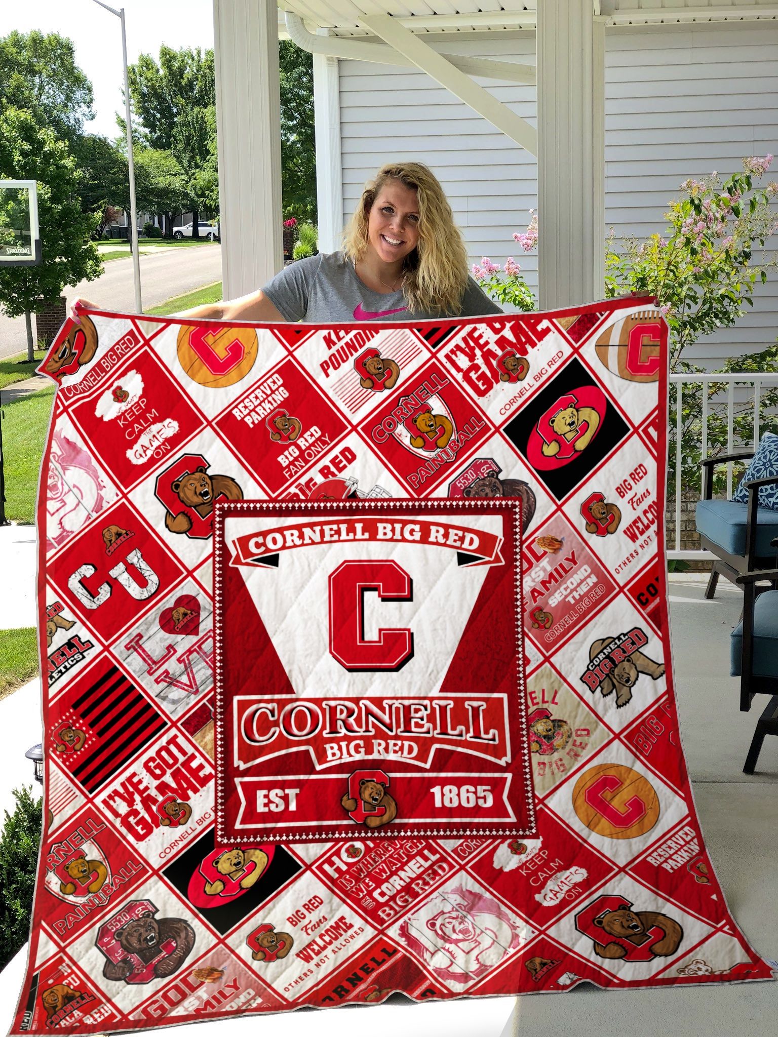 Ncaa Cornell Big Red Quilt Blanket #1529