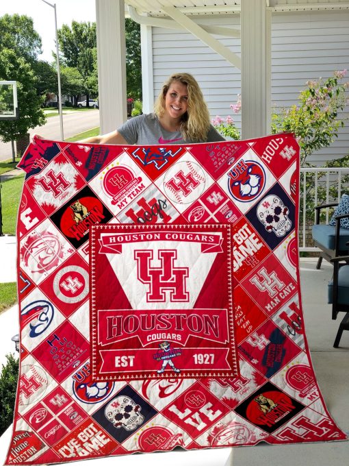 Ncaa Houston Cougars Quilt Blanket #1093