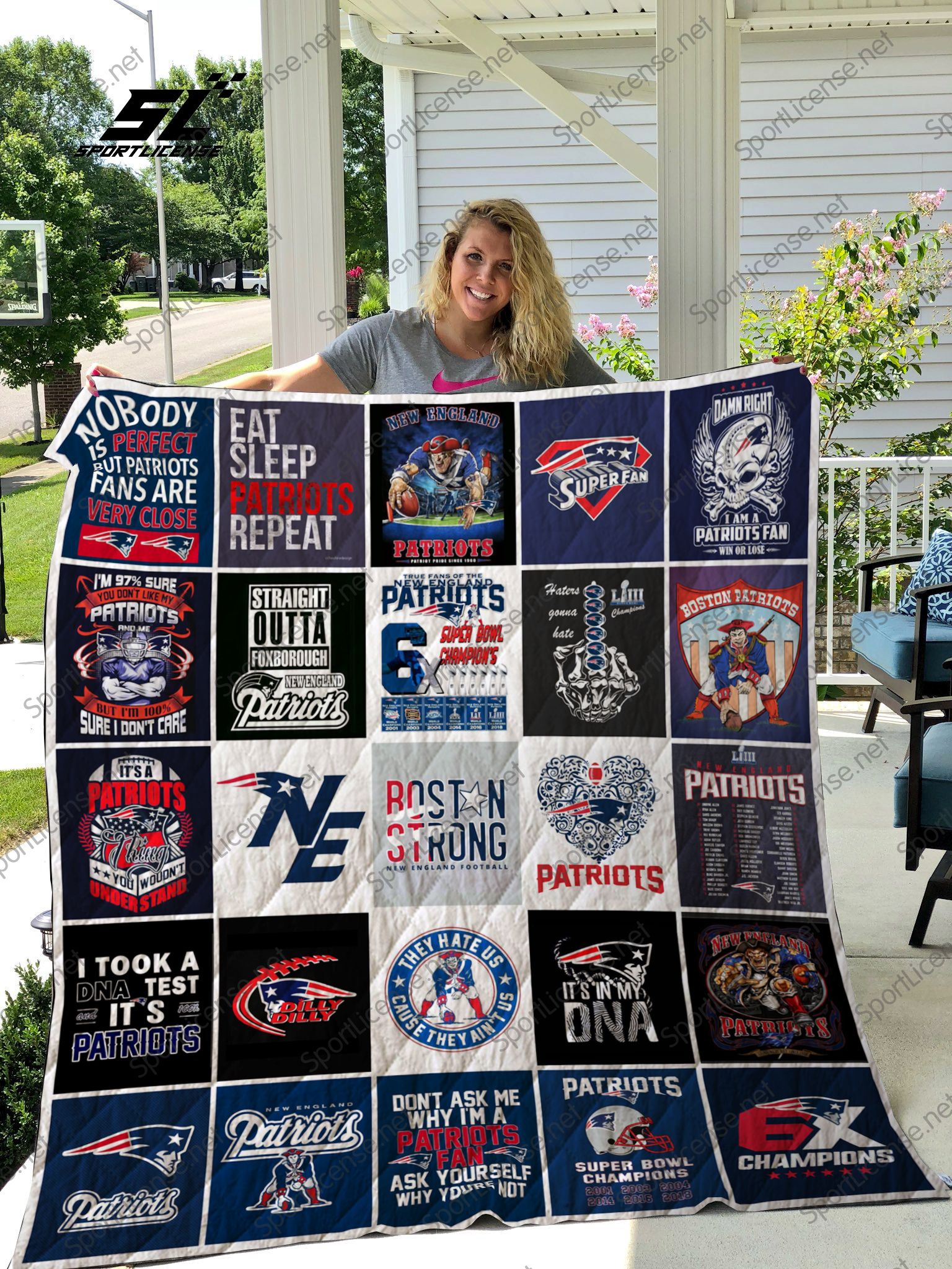 New England Patriots Quilt Blanket