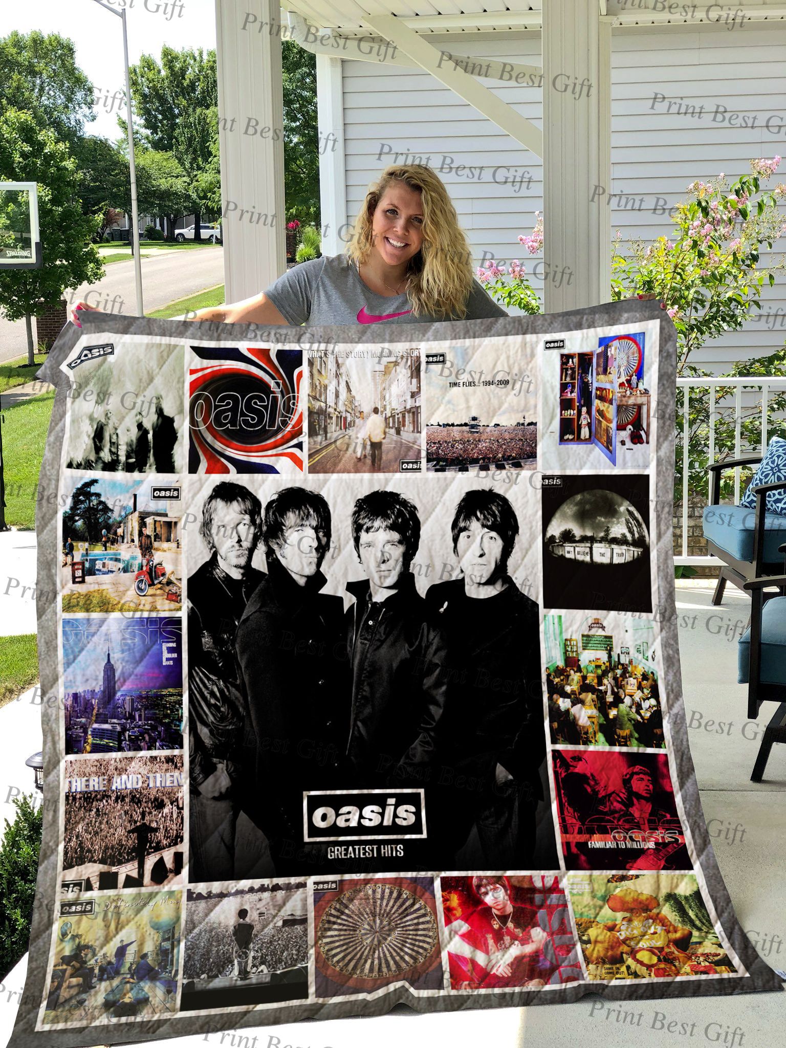 Oasis Albums Cover Poster Quilt Blanket