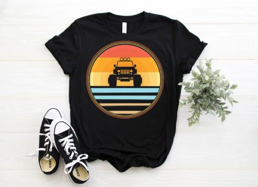 Off Road Retro Style 4×4 Jeep T-Shirt