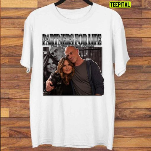 Partners For Life Mariska Hargitay And Chris Meloni 90s Inspired Vintage Homage T-Shirt