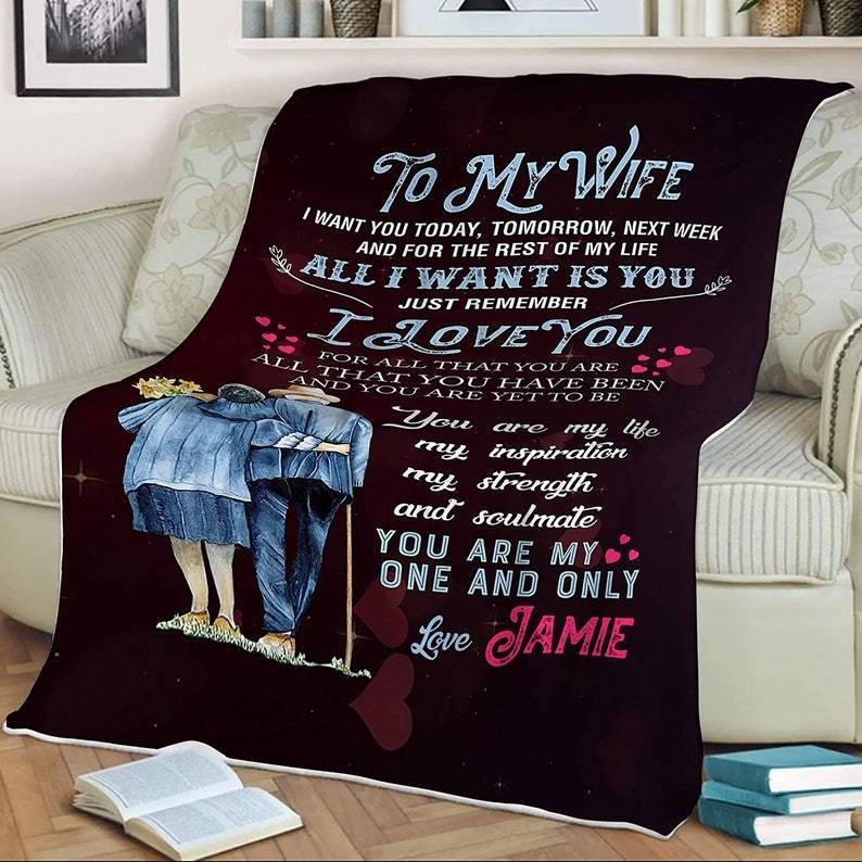 Personalized To My Wife You Are My One And Only Love Fleece Blanket For Wife From Husband Birthday