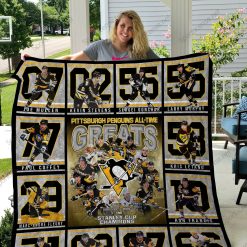 Pittsburgh Penguins All Time Great Quilt Blanket Great Customized Blanket Gifts For Birthday Christmas Thanksgiving