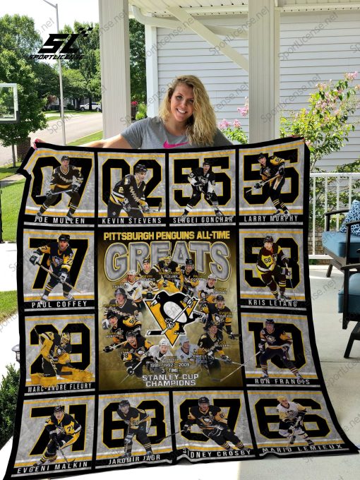 Pittsburgh Penguins All Time Great Quilt Blanket Great Customized Blanket Gifts For Birthday Christmas Thanksgiving
