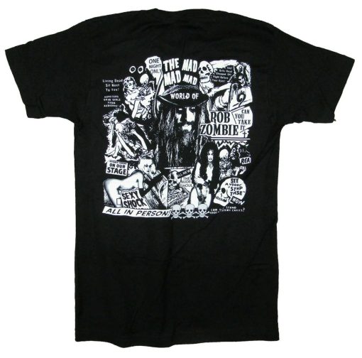 Rob Zombie Hellbilly Head Black T Shirt