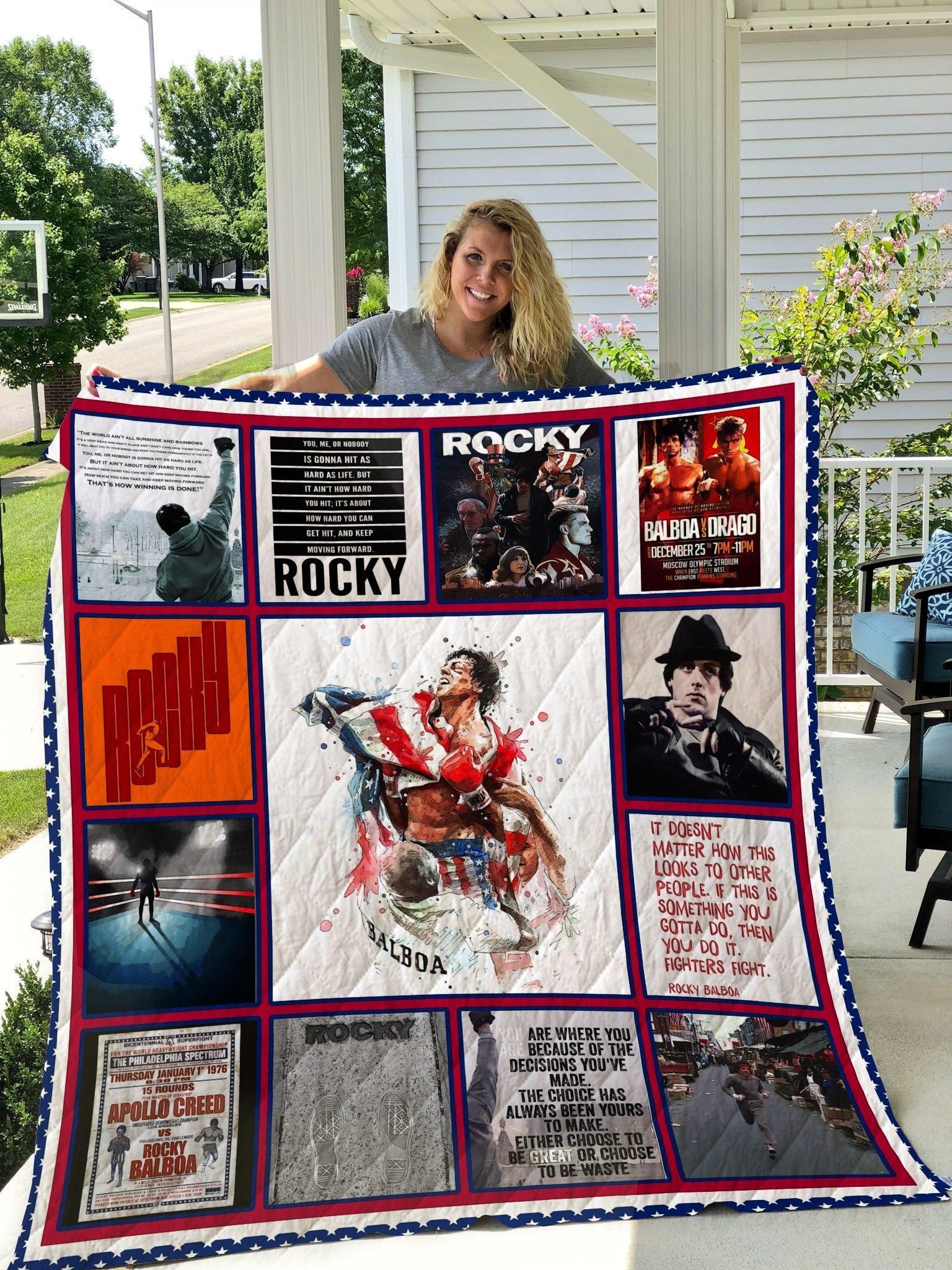Rocky Balboa 01 Quilt Blanket