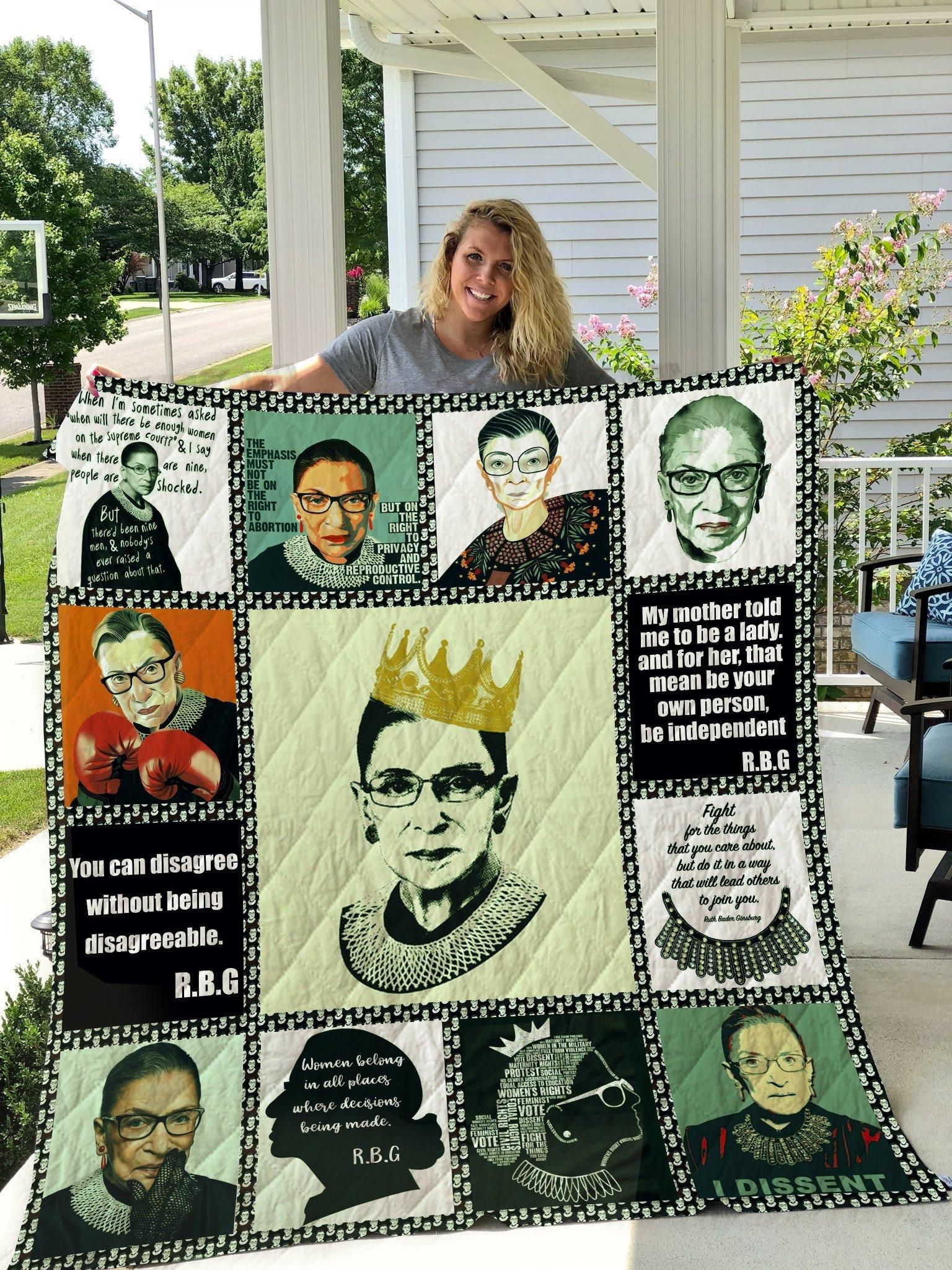 Ruth Bader Ginsburg Quilt Blanket