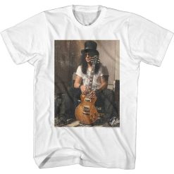 Slash Slash On Amp White Adult T Shirt