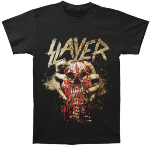 SLAYER Skull Clench Cotton T-Shirt
