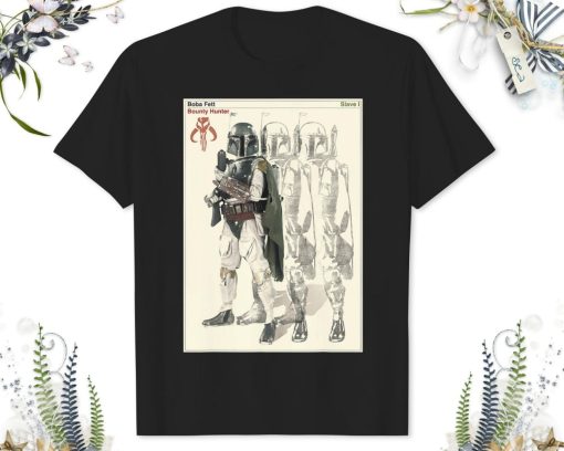 Star Wars Boba Fett Bounty Hunter Mandalorian Poster Unisex Adult Shirt
