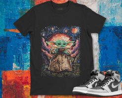 Star Wars The Child Starry Night Baby Yoda The Mandalorian Unisex Gift T-Shirt