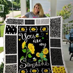 Sunflower Pattern You Are My Sunshine Quilt Blanket Great Customized Gifts For Birthday Christmas Thanksgiving Perfect Gifts For Sunflower Lover
