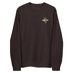 Surfing Grizzly Unisex Eco Embroidery Sweatshirt