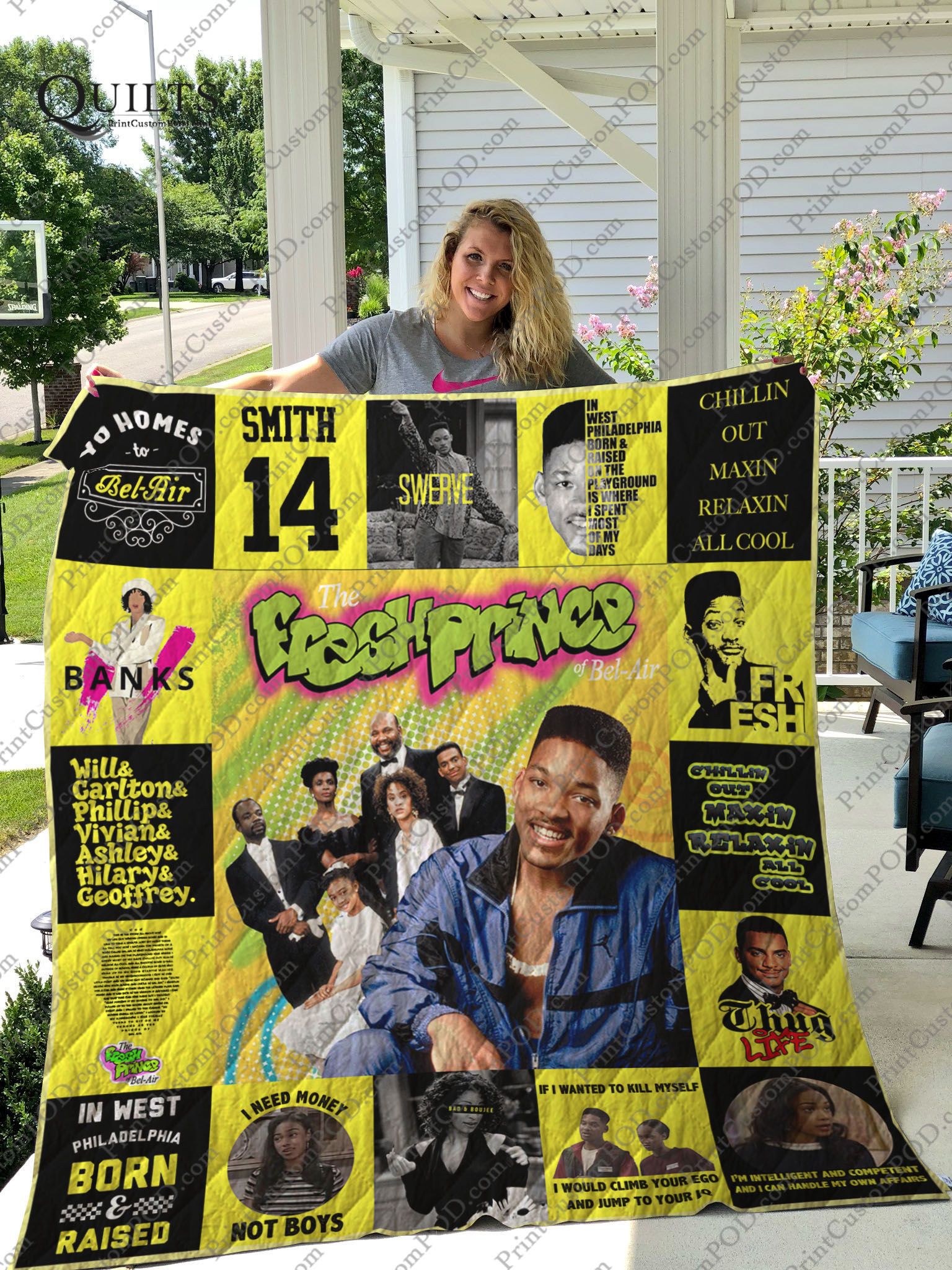The Fresh Prince Of Bel-Air T-Shirt Quilt Blanket For Fans