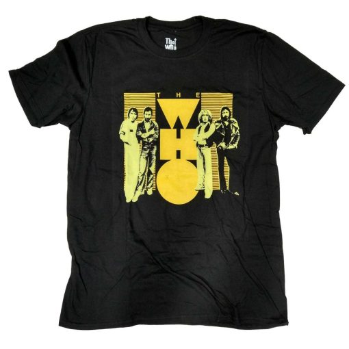 The Who Yellow Band Logo 70s Retro Style 100 Official Shirt