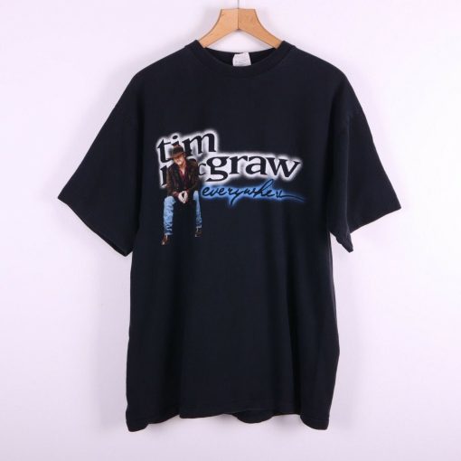 Tim McGraw Eye Everywhere Tour Vintage Black T-Shirt