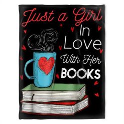 To My Girlfriend Blanket Fleece Blanket In Love With Her Books For Girlfriend From Boyfriend