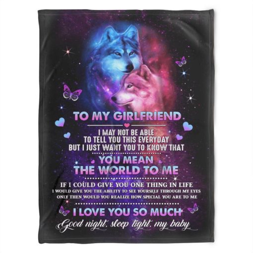 To My Girlfriend Blanket You Mean The World To Me For Girlfriend From Boyfriend