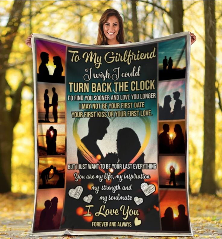 To My Girlfriend I Wish I Could Turn Back The Clock Fleece Blanket For Family Birthday Girlfriend Wife Couple Sofa