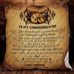 To My Granddaughter I Believe In You Quilt Blanket Ss301