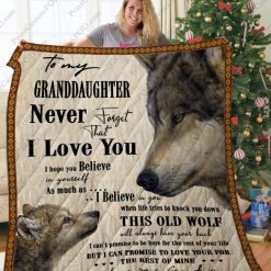 To My Granddaughter I Love You Quilt Blanket