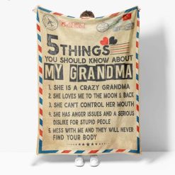 To My Grandma 5 Things You Should Know About My Grandma Letter Blanket For Grandma Birthday