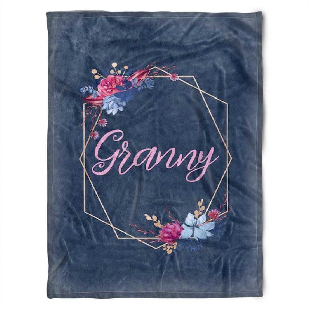 To My Grandma We Love Our Grany Fleece Blanket For Grandparents From Granddaughter For Grandson