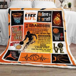 To My Grandson, Basketball Thh871 Sofa Blanket