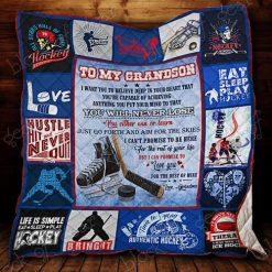 To My Grandson, Ice Hockey Quilt THL960