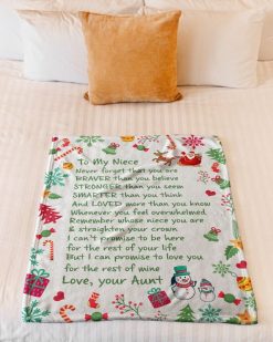 To My Niece Loved More Than You Know Christmas Blanket For Niece From Aunt