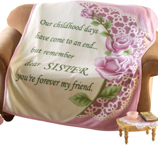 To My Sister Fleece Blanket Dear Sister You’re Forever My Friend For Bestie For Family For Friend