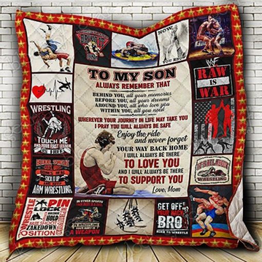 To My Son Wrestling Quilt Thb1017