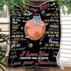 To My Wife Astronaut Make Me A Better Person Blanket For Wife Birthday