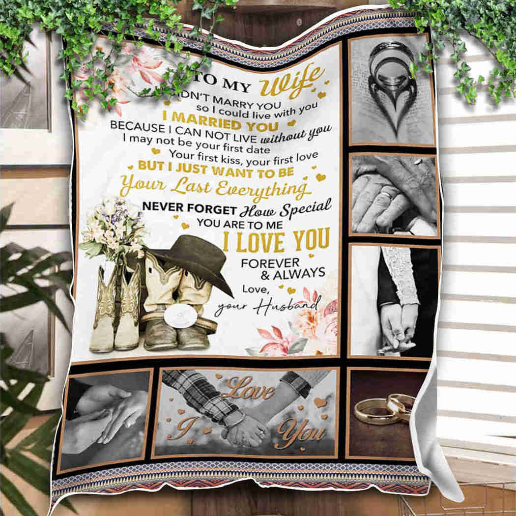 To My Wife Blanket Couple Boots I Love You Forever &ampamp Always Blanket For Wife Birthday