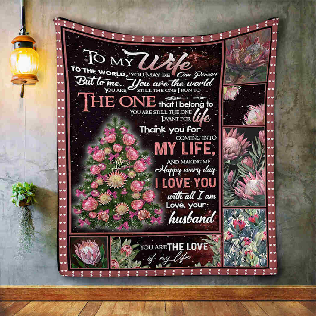 To My Wife Lily I Love You Blanket For Wife From Husband Birthday