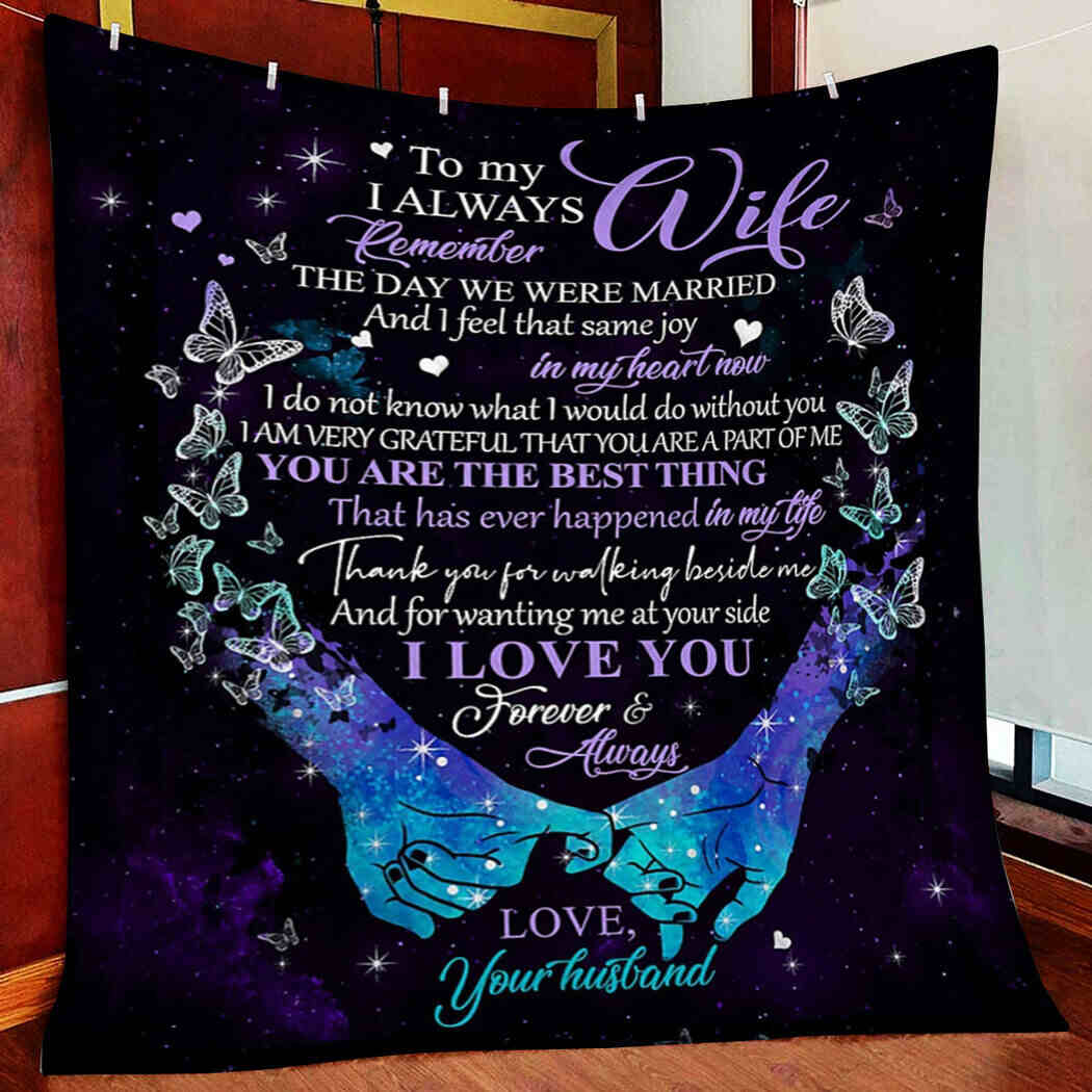 To My Wife Promise I Love You Blanket For Wife From Husband Birthday