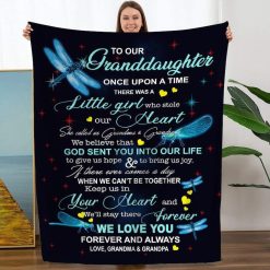 To Our Granddaughter Dragonfly Blanket Soft Blanket For Granddaughter Family
