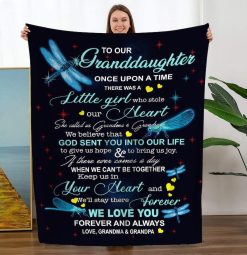 To Our Granddaughter Dragonfly Blanket Soft Blanket For Granddaughter Family