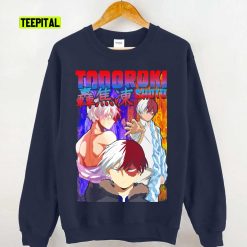 Todoroki Shoto Distressed Vintage Style Unisex Sweatshirt