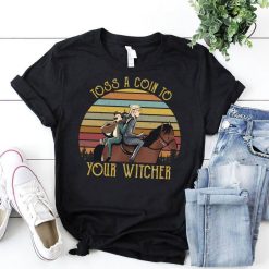 Toss A Coin To Your Witcher Retro Vintage T-Shirt