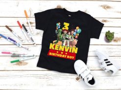 Toy Story Custom Name  Age Birthday Shirt