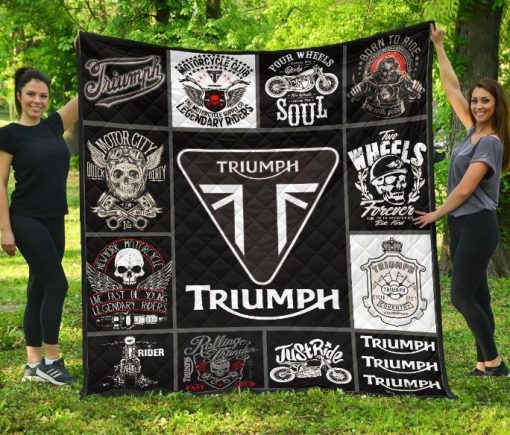 Triumph Motorcycles Quilt Blanket